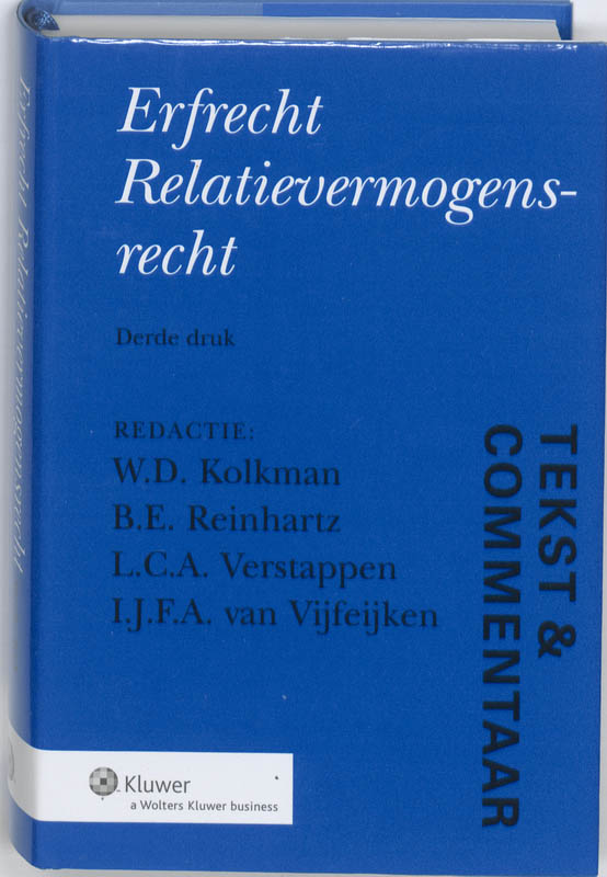 Omslag van Erfrecht relatievermogensrecht