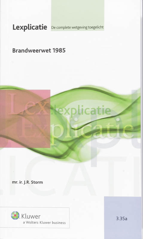 Omslag van Brandweerwet 1985