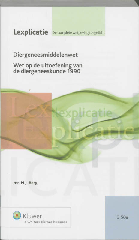 Omslag van Diergeneesmiddelenwet / Wet op de uitoefening vd diergeneeskunde 1990