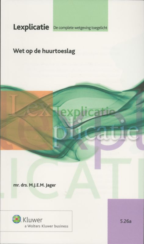 Omslag van Wet op de huurtoeslag