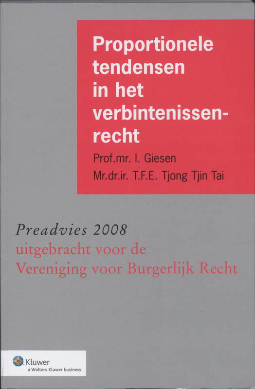 Omslag van Proportionele tendensen in het verbintenissenrecht