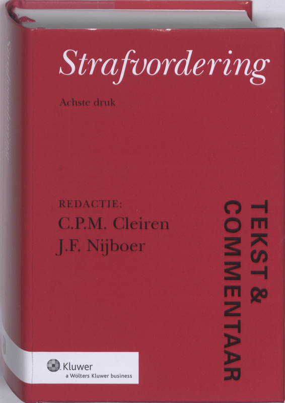 Omslag van Tekst & Commentaar Strafvordering