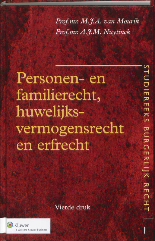 Omslag van Personen- en familierecht, huwelijksvermogensrecht en erfrecht