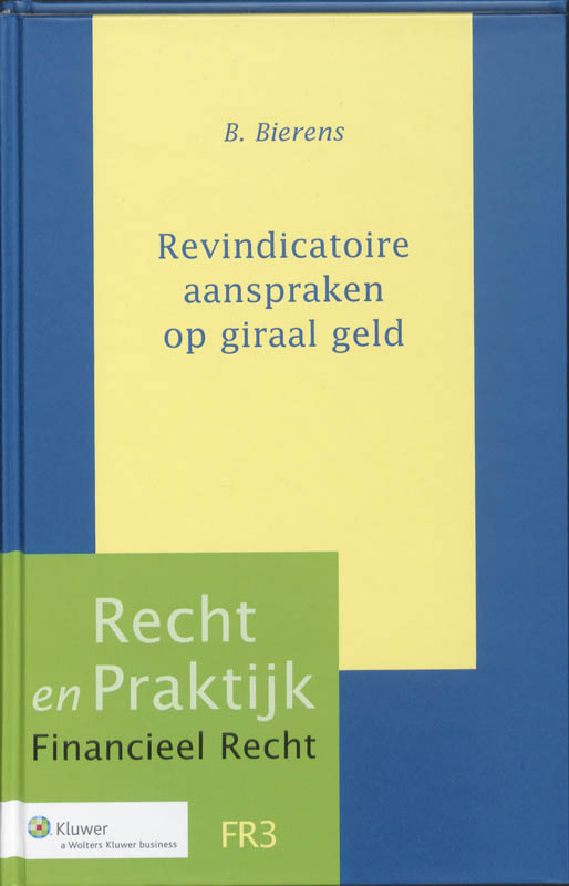Omslag van Revindicatoire aanspraken op giraal geld