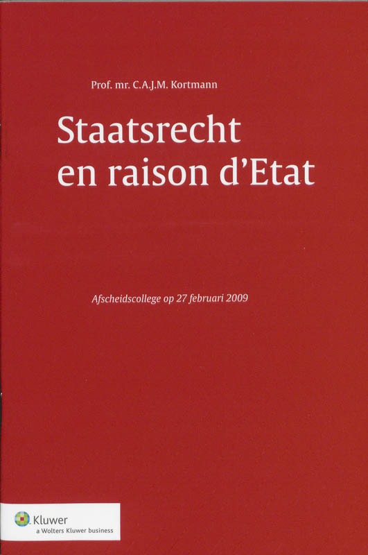 Omslag van Staatsrecht en raison d' Etat