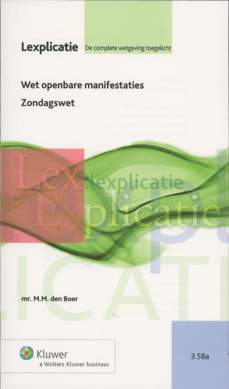 Omslag van Wet openbare manifestaties / Zondagswet