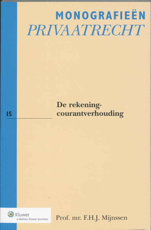 Omslag van De rekening-courantverhouding