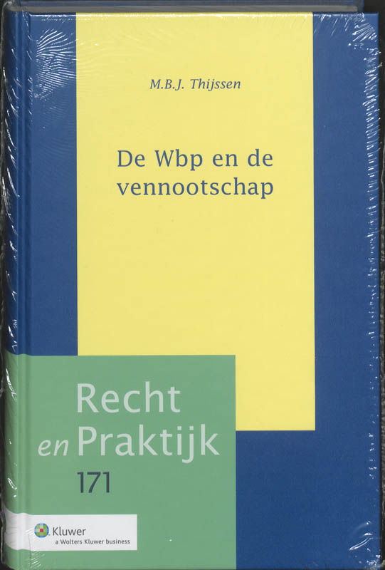 Omslag van De WBP en de vennootschap