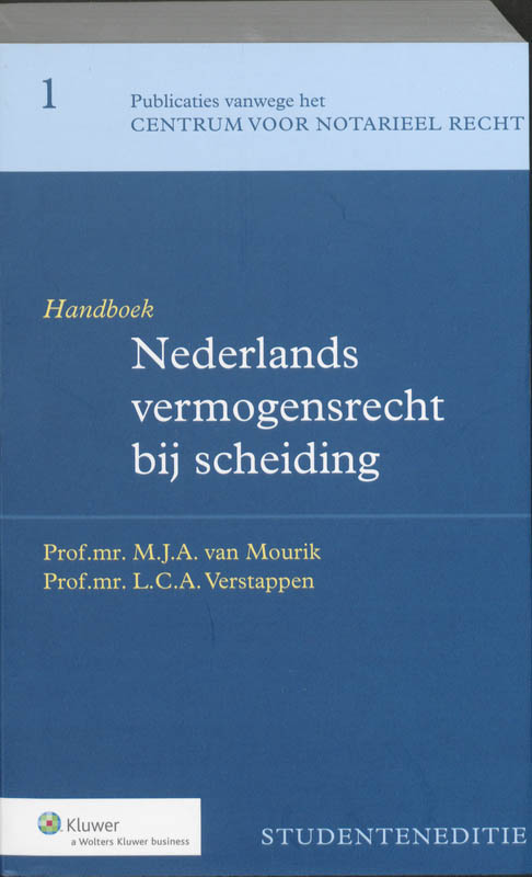 Omslag van Handboek Nederlands Vermogensrecht bij scheiding Studenteditie