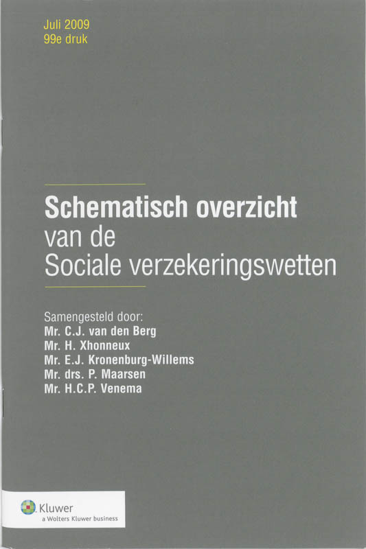 Omslag van Schematisch overzicht van de Sociale verzekeringswetten