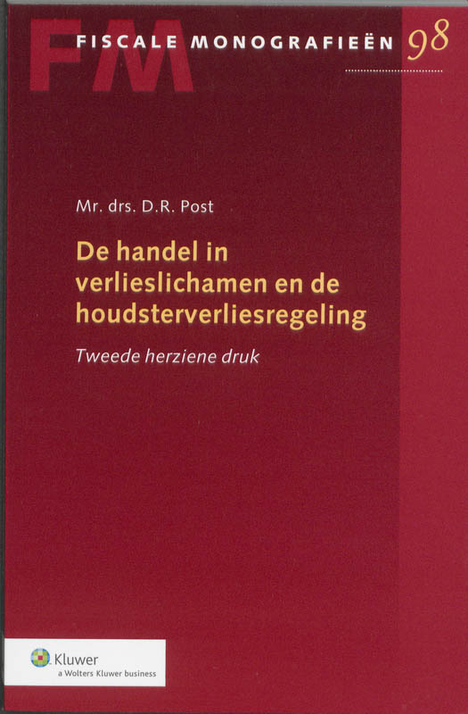 Omslag van De handel in verlieslichamen en de houdsterverliesregeling