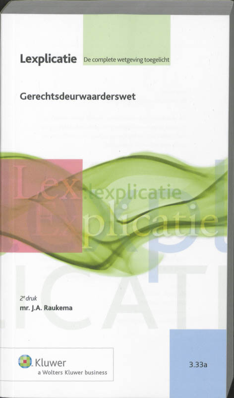 Omslag van Gerechtsdeurwaarderswet