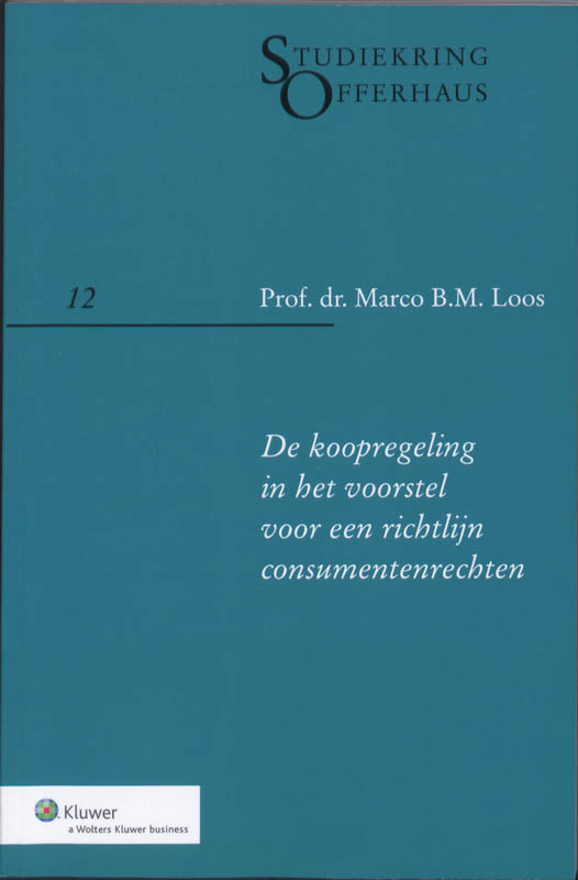 Omslag van De koopregeling in het voorstel voor een richtlijn consumentenrechten