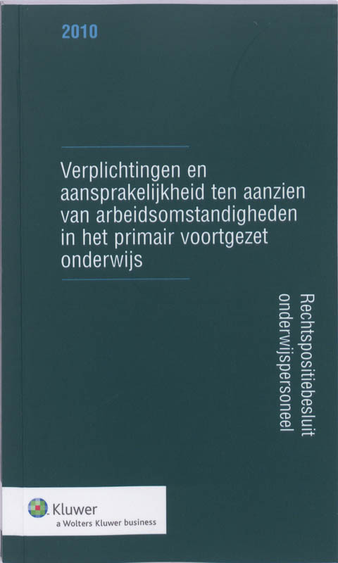 Omslag van Verplichtingen en aansprakelijkheid ten aanzien van arbeidsomstandigheden in het primair en voortgezet onderwijs