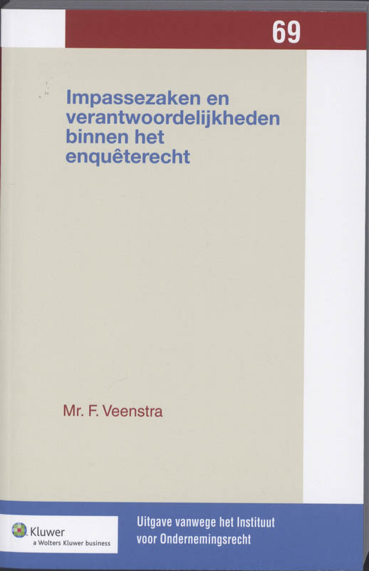 Omslag van Impassezaken en verantwoordelijkheden binnen het enquêterecht