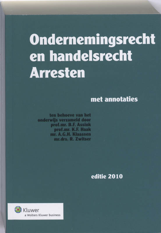 Omslag van Ondernemingsrecht en handelsrecht arresten