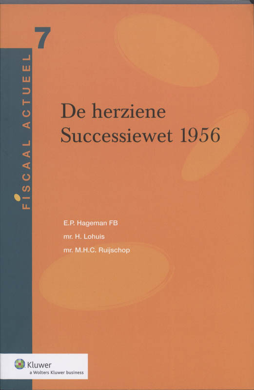 Omslag van De herziene Successiewet 1956