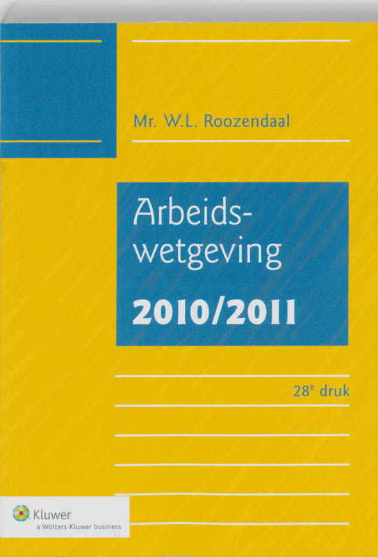 Omslag van Arbeidswetgeving 2010/2011