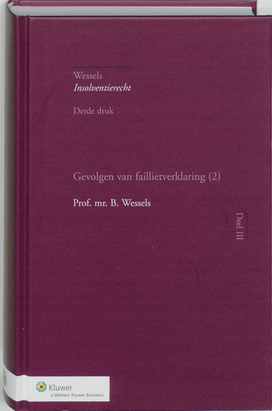 Omslag van Gevolgen van faillietverklaring(2) deel 3
