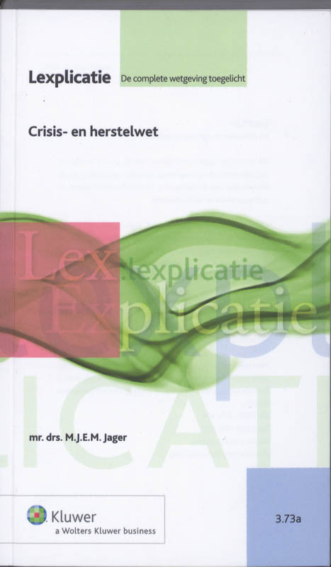 Omslag van Crisis- en herstelwet