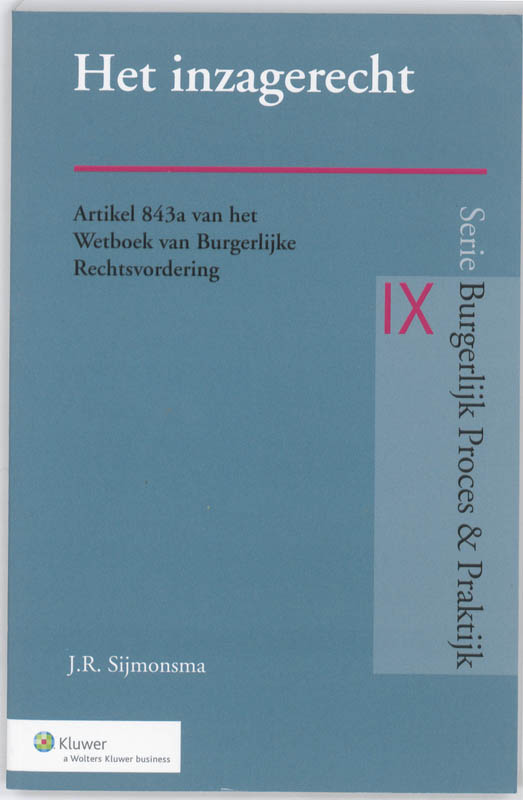 Omslag van Het inzagerecht