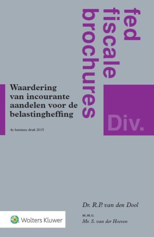 Omslag van Waardering van incourante aandelen voor belastingheffing