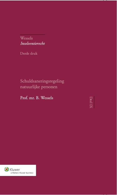 Omslag van Schuldsaneringsregeling natuurlijke personen