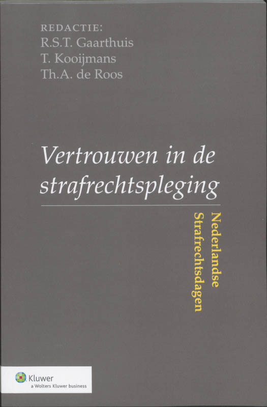 Omslag van Vertrouwen in de strafrechtspleging