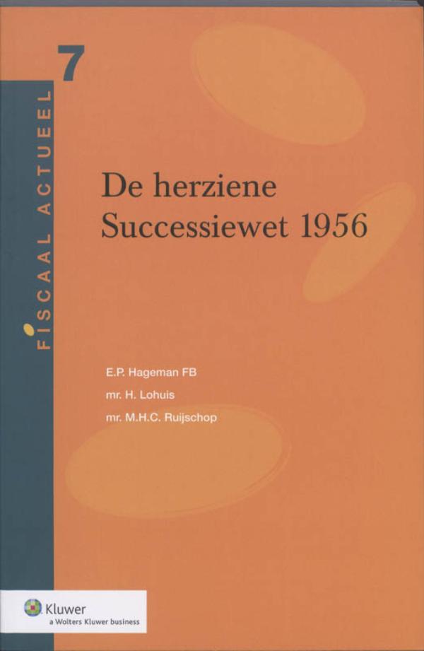 Omslag van De herziene Successiewet 1956