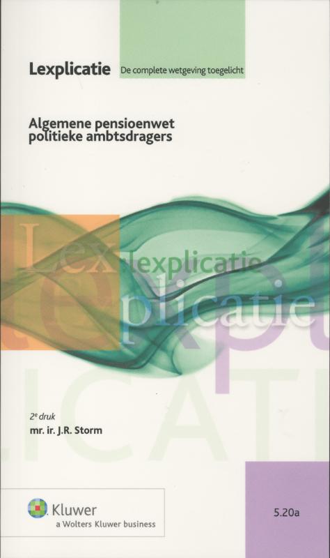 Omslag van Algemene pensioenwet politieke ambtsdragers