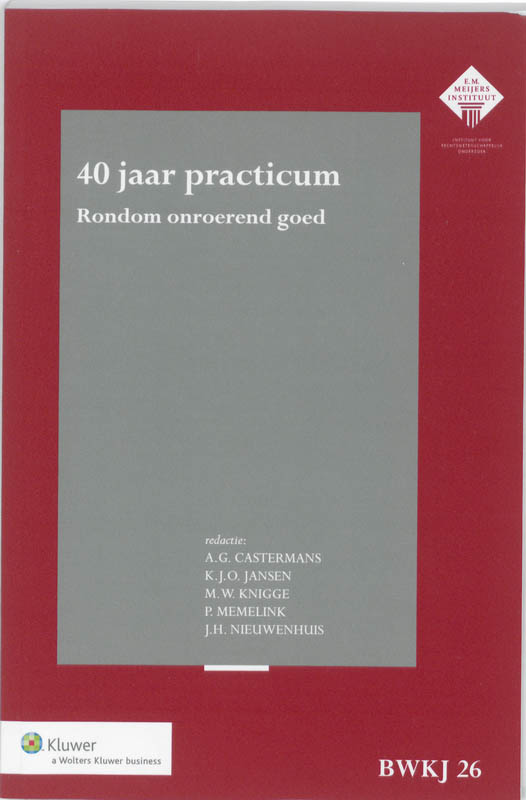 Omslag van 40 jaar practicum. Rondom onroerend goed