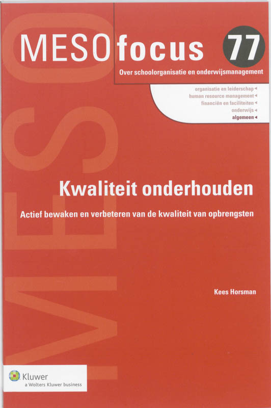 Omslag van Kwaliteit onderhouden