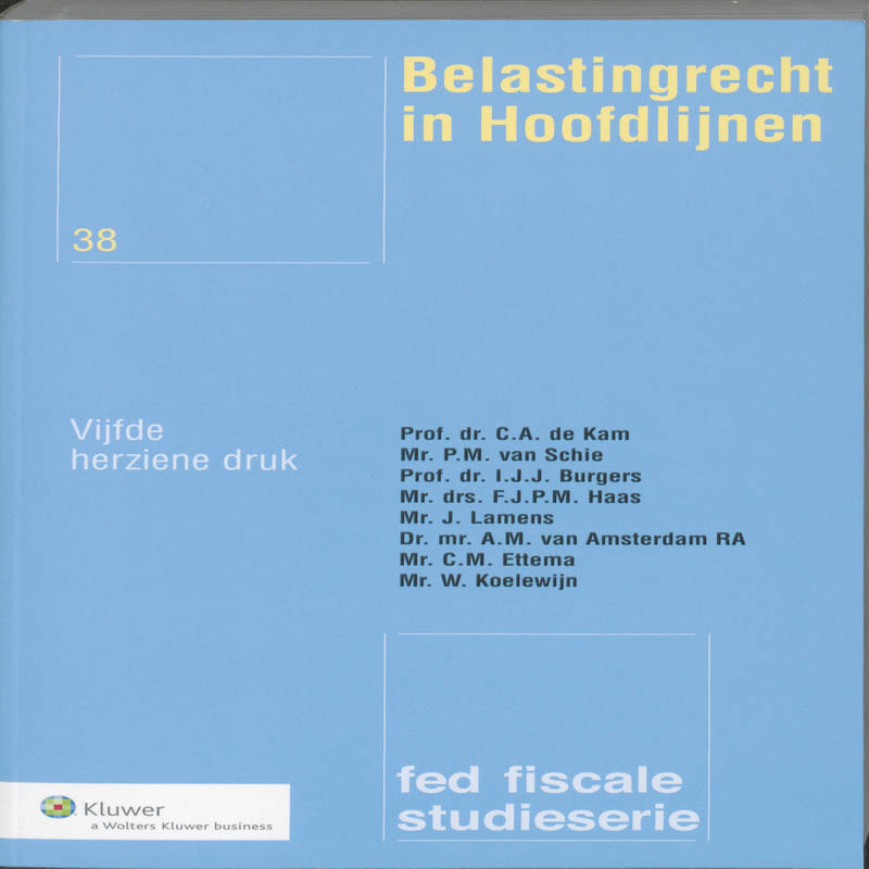 Omslag van Belastingrecht in Hoofdlijnen