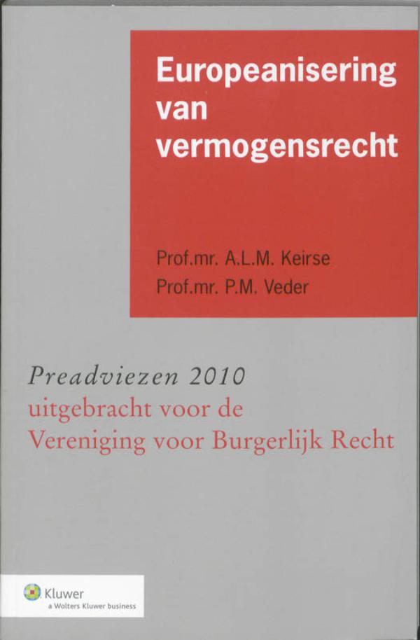 Omslag van Europeanisering van vermogensrecht