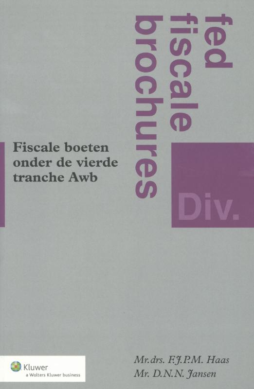 Omslag van Fiscale boeten onder de 4e tranche AWB