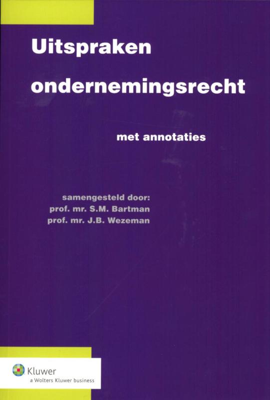 Omslag van Uitspraken ondernemingsrecht
