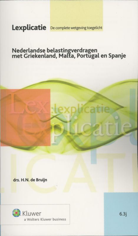 Omslag van Nederlandse belastingverdragen met Griekenland,Malta,Portugal, Spanje