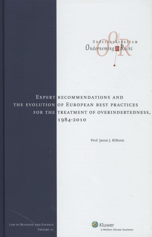 Omslag van Expert recommendations and the evolution of European best practices for the treatment of overindebtedness, 1984-2010
