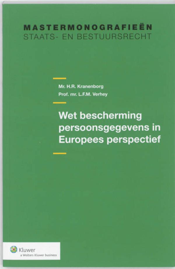Omslag van Wet bescherming persoonsgegevens in Europees perspectief
