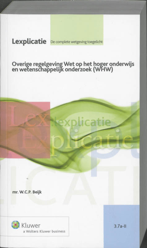 Omslag van Overige regelgeving Wet hoger onderwijs en wetenschappelijk onderzoek