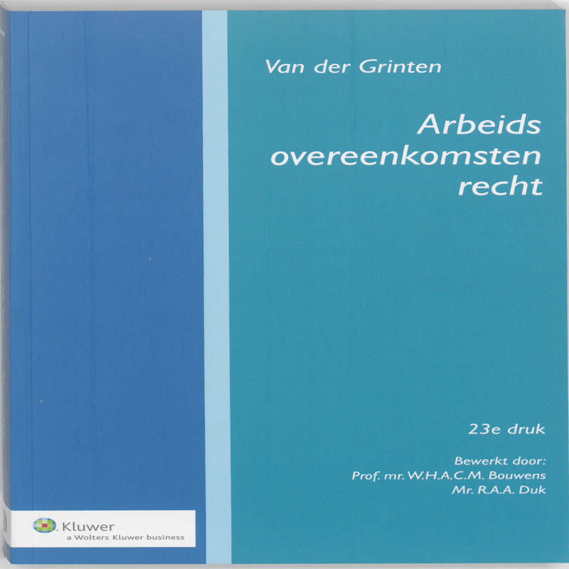 Omslag van Arbeidsovereenkomstenrecht