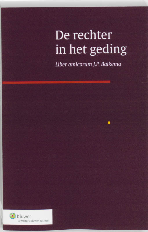 Omslag van De rechter in het geding