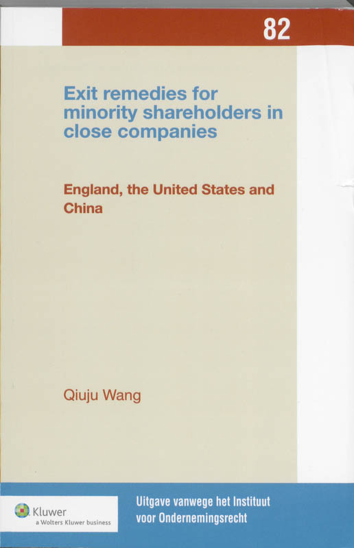 Omslag van Exit Remedies for Minority Shareholders in Close Companies
