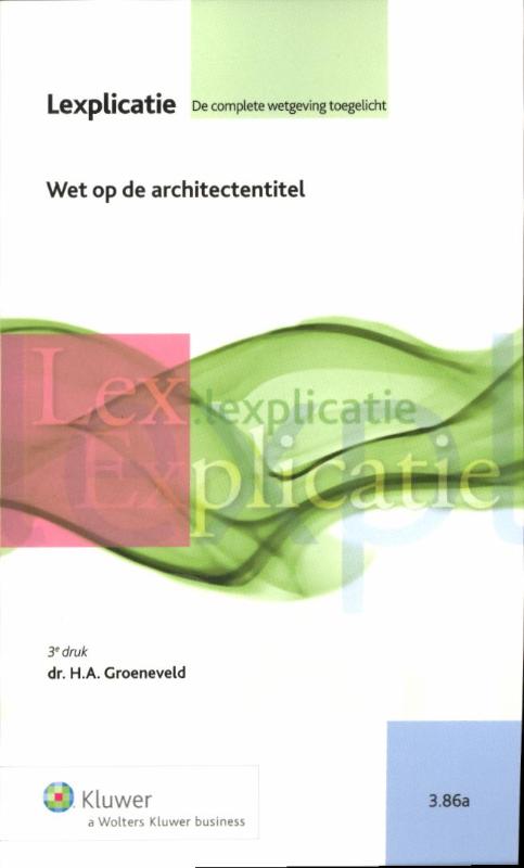 Omslag van Wet op de architectentitel