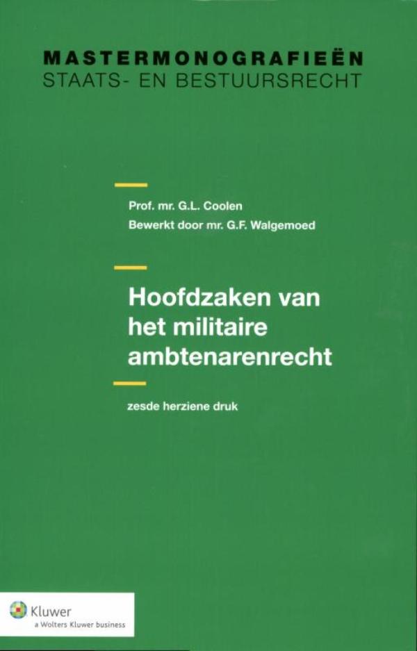 Omslag van Hoofdzaken van het militaire ambtenarenrecht