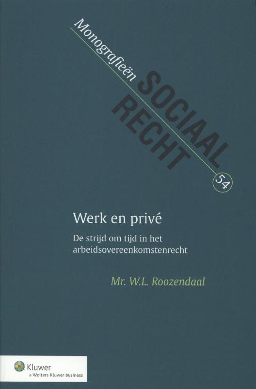 Omslag van Werk en privé