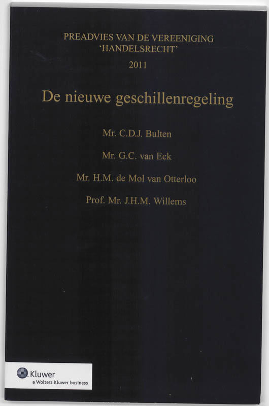 Omslag van De nieuwe geschillenregeling