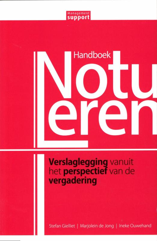 Omslag van Handboek Notuleren