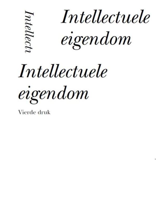 Omslag van Intellectuele eigendom