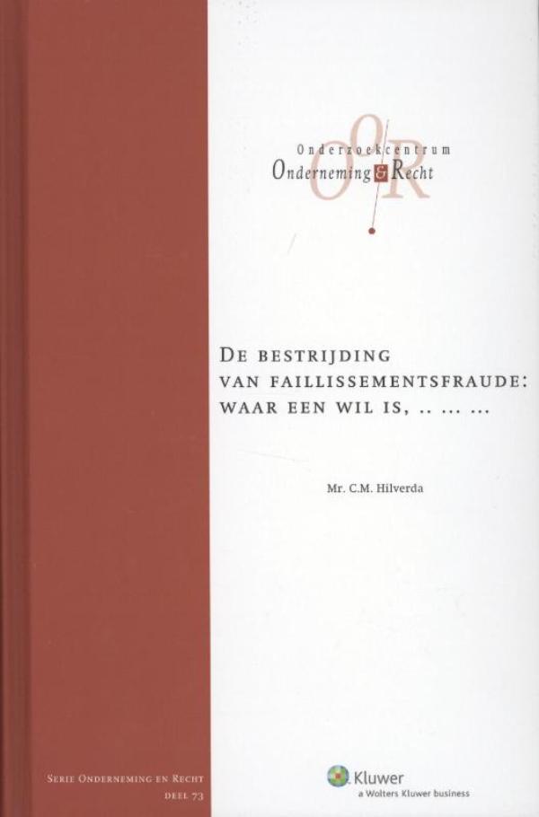 Omslag van De bestrijding van faillissementsfraude